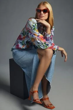 Brand new 👍 Banjanan Chrissie Blouse BLUE MOTIF ⌛