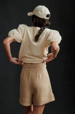 Top 10 😍 Maeve Woven Puff-Sleeve Top IVORY 😍 -Pilcro shop unnamed file 455