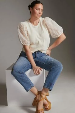 Top 10 😍 Maeve Woven Puff-Sleeve Top IVORY 😍 -Pilcro shop unnamed file 456
