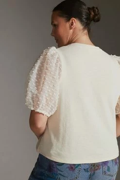 Top 10 😍 Maeve Woven Puff-Sleeve Top IVORY 😍 -Pilcro shop unnamed file 457