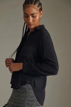 New ⭐ Bella Dahl Del Mar Buttondown BLACK 🌟 -Pilcro shop unnamed file 474