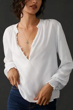 Top 10 😉 Cloth & Stone Henley 👕 Shirt WHITE ❤️ -Pilcro shop unnamed file 479