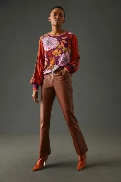 Best reviews of 👍 Bl-nk Contrast Eyelet Pullover PURPLE MOTIF ⭐