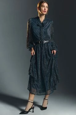 Top 10 🌟 The Odells Tie-Neck Blouse DARK TURQUOISE 🎉