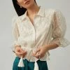 Top 10 ???? Pankaj & Nidhi Adele Textured Top WHITE ????