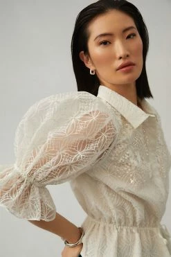 Top 10 💯 Pankaj & Nidhi Adele Textured Top WHITE 🎉 -Pilcro shop unnamed file 515