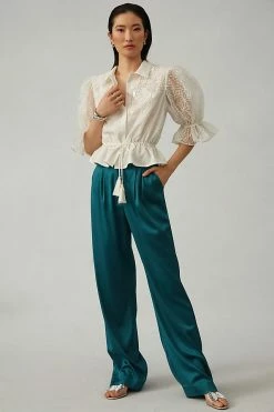 Top 10 💯 Pankaj & Nidhi Adele Textured Top WHITE 🎉 -Pilcro shop unnamed file 516