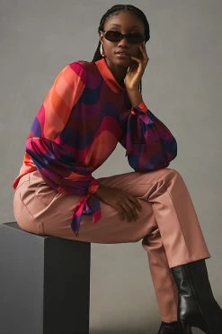 Wholesale 🌟 Hutch Myla Popover Blouse ORANGE MOTIF ⭐