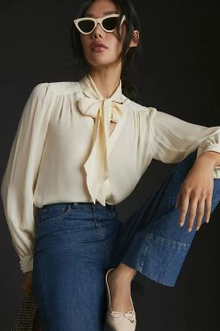 Best Sale 😍 Paige Kirstie Silk Blouse IVORY 🤩