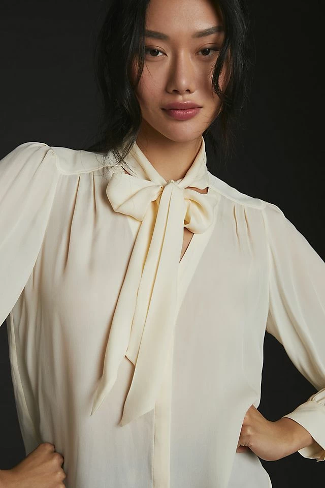 Best Sale ๐ Paige Kirstie Silk Blouse IVORY ๐คฉ 4 Best Sale ๐ Paige Kirstie Silk Blouse IVORY ๐คฉ - Image 4