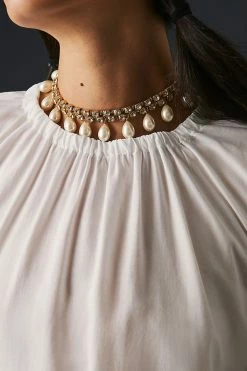 Deals 🎁 Bella Dahl Cassia Shirred Blouse WHITE 😉 -Pilcro shop unnamed file 555