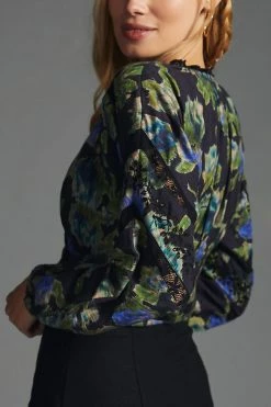 Deals 🔔 LoveShackFancy Nayeem Bustier Top BLUE MOTIF 💯 -Pilcro shop unnamed file 587