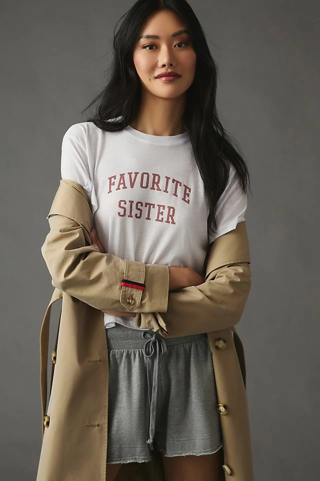 Favorite Daughter Favorite Sister Cropped Collegiate Tee Discount ✔️ Favorite Daughter Favorite Sister Cropped Collegiate Tee WHITE ⭐ -Pilcro shop unnamed file 61