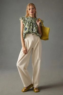 Hot Sale ✨ The Odells Rhia Top GREEN MOTIF ???? -Pilcro shop unnamed file 612