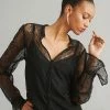 Outlet ???? Paige Saldana Lace Blouse BLACK ????