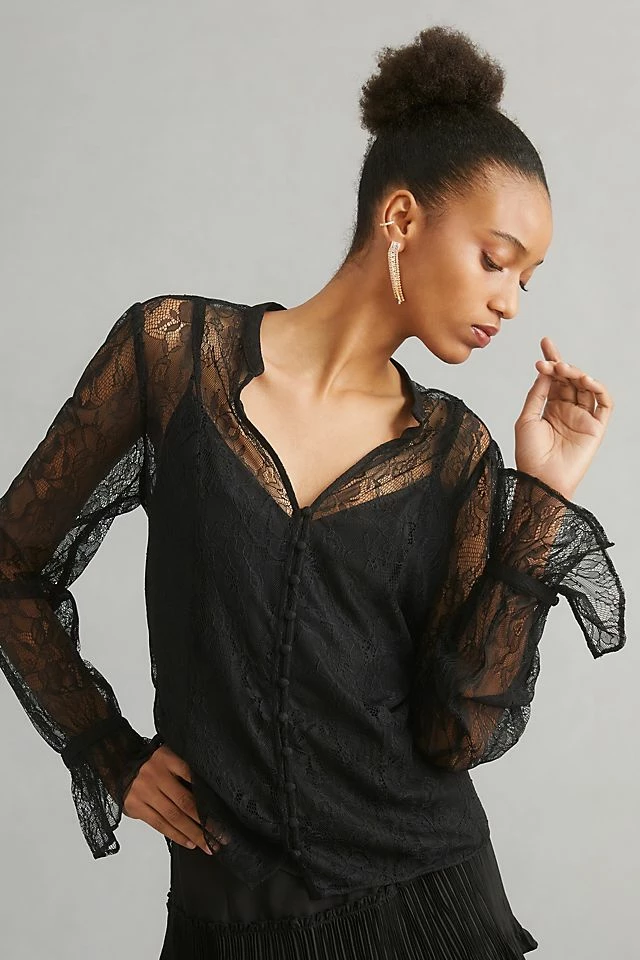 Paige Saldana Lace Blouse Outlet ???? Paige Saldana Lace Blouse BLACK ???? -Pilcro shop unnamed file 626