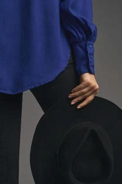 Buy 👏 Bella Dahl Tie-Neck Blouse DARK BLUE 🔔 -Pilcro shop unnamed file 633