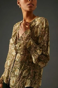 Hot Sale 🧨 Paige Arianne Silk Blouse NEUTRAL MOTIF 😀 -Pilcro shop unnamed file 638