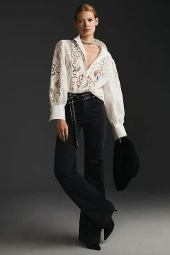 Buy 🔥 Forever That Girl Lace Cutwork Blouse WHITE 💯 -Pilcro shop unnamed file 642