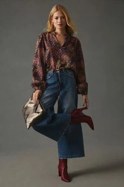 Budget 😍 The Odells Maria Top PURPLE MOTIF 🌟