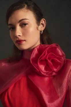 Promo 😉 By Anthropologie Rosette Tulle Sleeves PINK 🎉 -Pilcro shop unnamed file 677