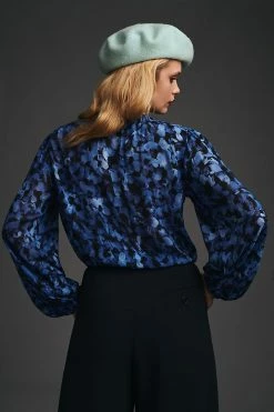 Brand new 💯 Bella Dahl Floral Cassia Shirred Blouse BLUE MOTIF 🧨 -Pilcro shop unnamed file 697