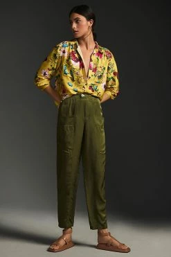 Best Pirce 🌟 By Anthropologie Relaxed Buttondown Blouse YELLOW MOTIF ❤️