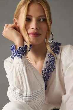 Promo ⭐ Scotch & Soda Embroidered ???? Shirt WHITE ???? -Pilcro shop unnamed file 713