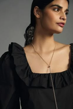 Hot Sale ???? English Factory Square-Neck Ruffle Blouse BLACK ???? -Pilcro shop unnamed file 717