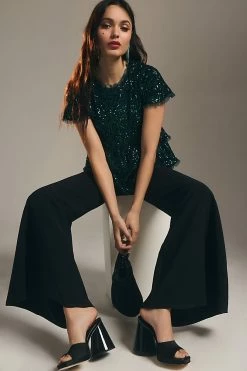 Outlet 🛒 Endless Rose Tiered Sequin Top GREEN 🎁