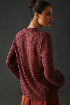 Discount ✨ Paige Brea Blouse RED MOTIF 🧨 -Pilcro shop unnamed file 734