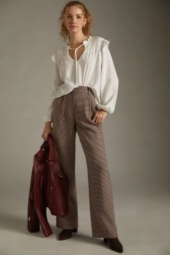 Discount 😀 Bella Dahl Smocked Tie-Neck Blouse WHITE 🔥 -Pilcro shop unnamed file 752