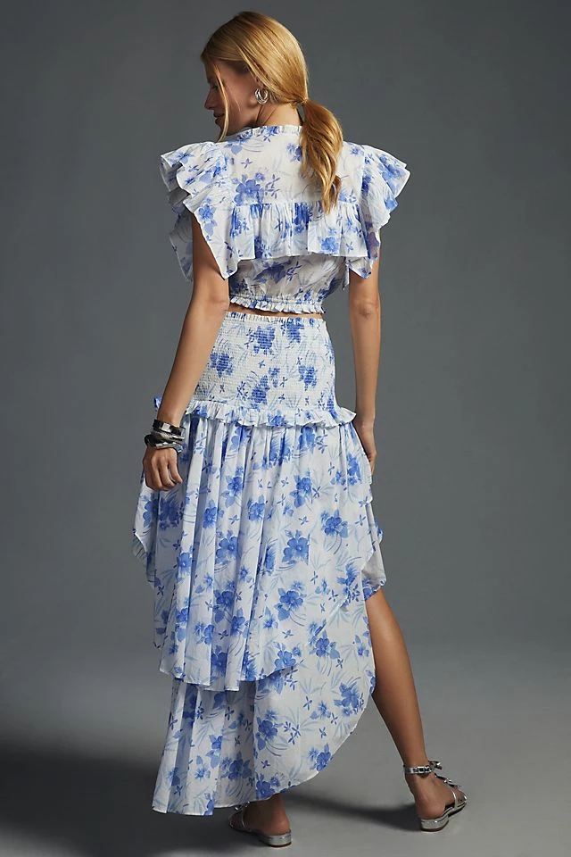 LoveShackFancy Nora Blouse Brand new ???? LoveShackFancy Nora Blouse BLUE MOTIF ???? -Pilcro shop unnamed file 755