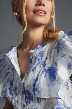 Brand new ???? LoveShackFancy Nora Blouse BLUE MOTIF ???? 2 Brand new ???? LoveShackFancy Nora Blouse BLUE MOTIF ???? -Pilcro shop unnamed file 756