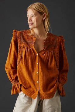 Promo 💯 Antik Batik Bernardo Blouse CEDAR 🔔 -Pilcro shop unnamed file 760