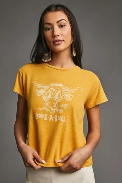 Budget 🔔 MOTHER The Sinful Tee DARK YELLOW 🧨 -Pilcro shop unnamed file 77