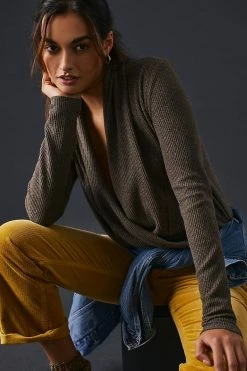 Buy ⭐ Daily Practice By Anthropologie Cross-Front Top BLACK 🥰