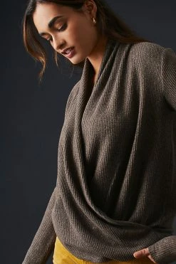 Buy ⭐ Daily Practice By Anthropologie Cross-Front Top BLACK 🥰 -Pilcro shop unnamed file 810