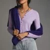 New 👏 Pilcro Ribbed Henley Top LAVENDER 🛒