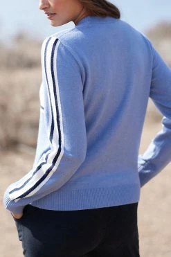 Best Pirce 🥰 Spiritual Gangster Live In Gratitude Classic Sweater IRIS BLUE ✔️ -Pilcro shop unnamed file 84