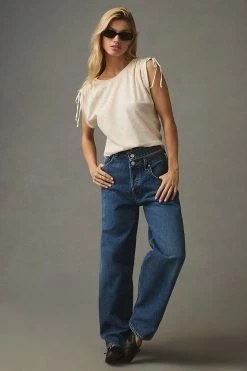 New 😉 Daily Practice By Anthropologie The Willow Spring Top OYSTER ❤️ -Pilcro shop unnamed file 867