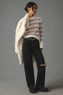 Top 10 😍 Scotch & Soda Striped Mock-Neck Ruffle Pullover IVORY 🔔 -Pilcro shop unnamed file 921