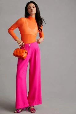 New 👍 Maeve Mesh Turtleneck ORANGE 🔔 -Pilcro shop unnamed file 926