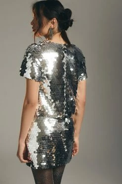 Deals 🎉 Endless Rose Sequin Tee SILVER 🎁 -Pilcro shop unnamed file 934