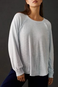 Best reviews of 😉 Pilcro Ruffled Raglan Thermal Top LIGHT GREY 🥰 -Pilcro shop unnamed file 957