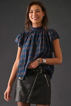 Hot Sale 👏 Birds Of Paradis By Trovata Carla Blouse BLACK MOTIF 😀 -Pilcro shop unnamed file 961